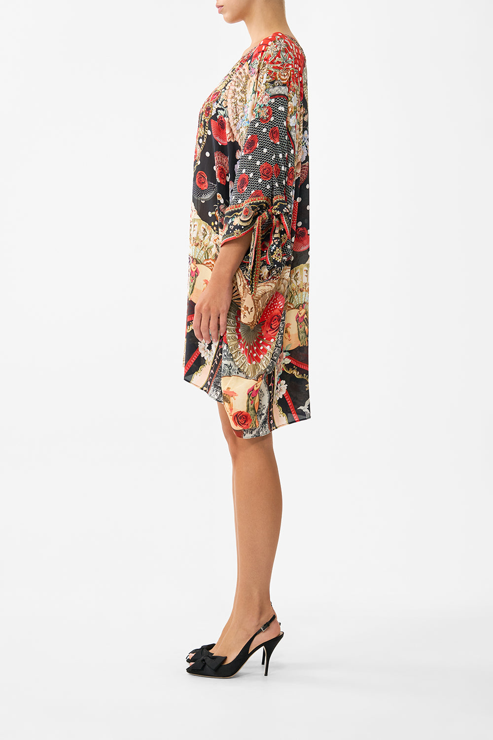 The Daughters Of Duende Tie Sleeve Short V Neck Kaftan | CAMILLA US