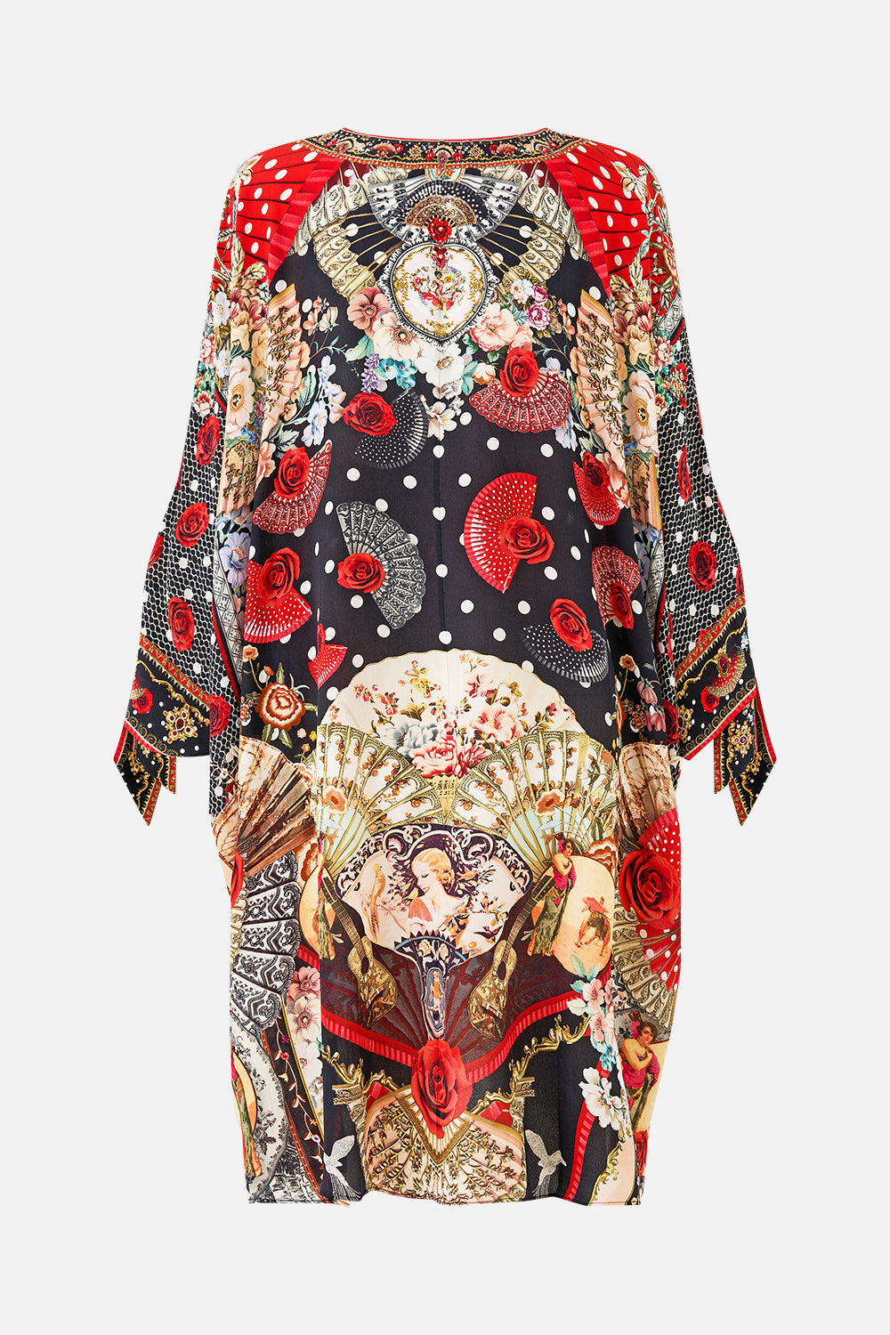 The Daughters Of Duende Tie Sleeve Short V Neck Kaftan | CAMILLA US