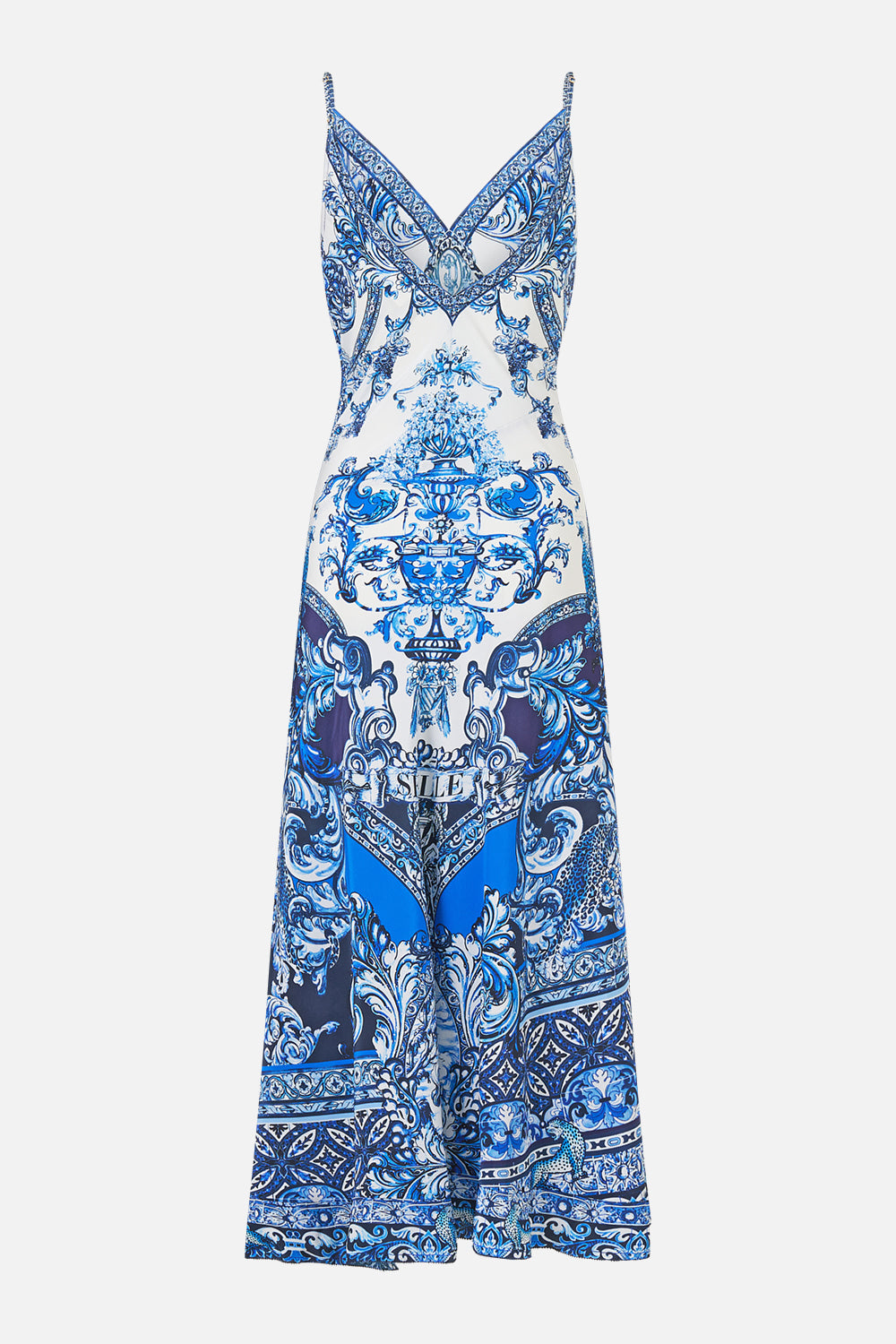 VESTIDO LENCERO AL BIES CON VOLANTES UN PAÍS DE LAS MARAVILLAS ALICATADO