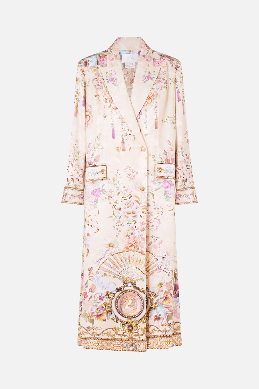 TAILORED OVERSIZED COAT ADORNED IN ARANJUEZ