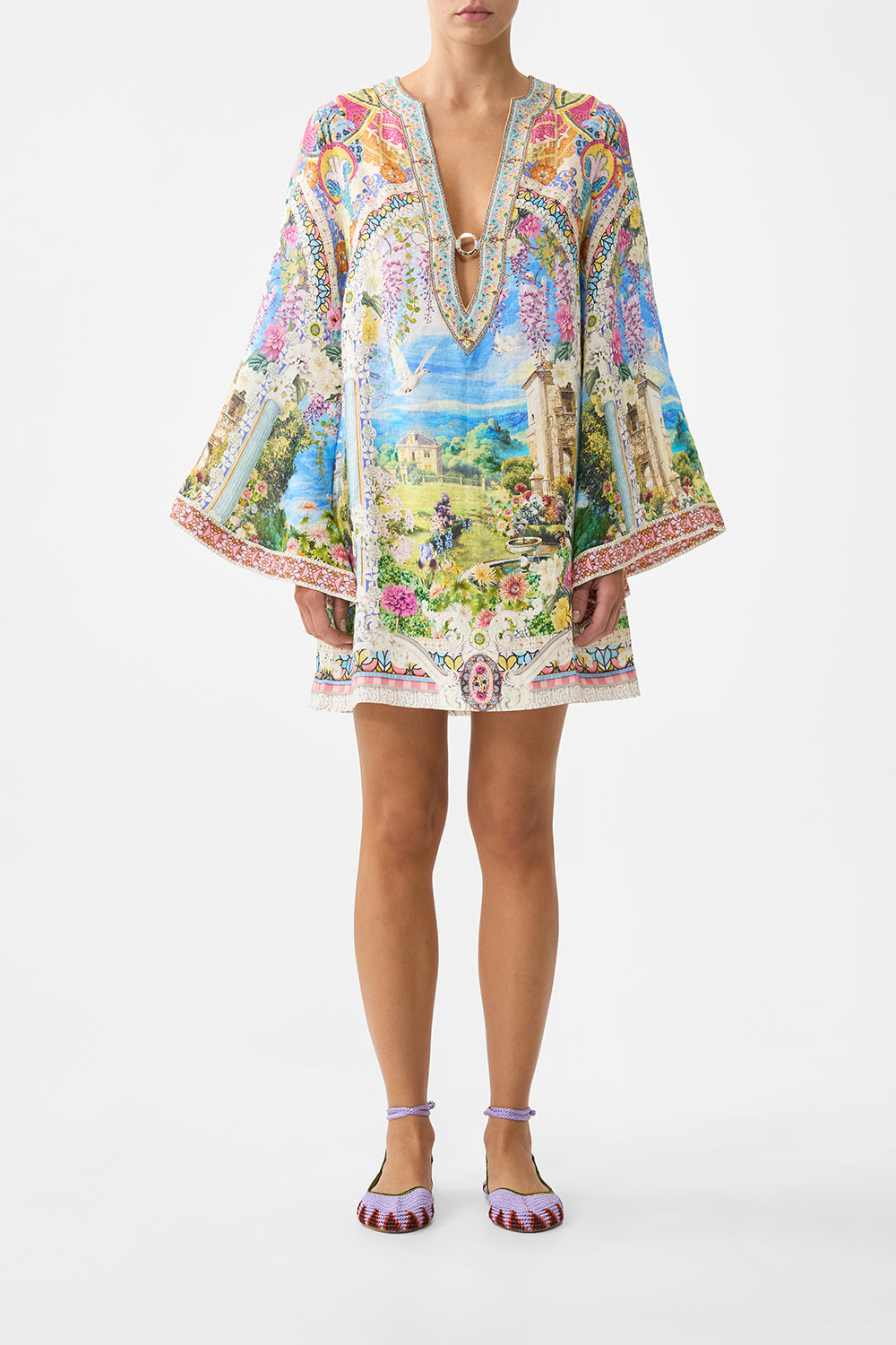 short kaftan dress American Riviera Collection Choose from mini dress for women Francesca French Blue Short Kaftan