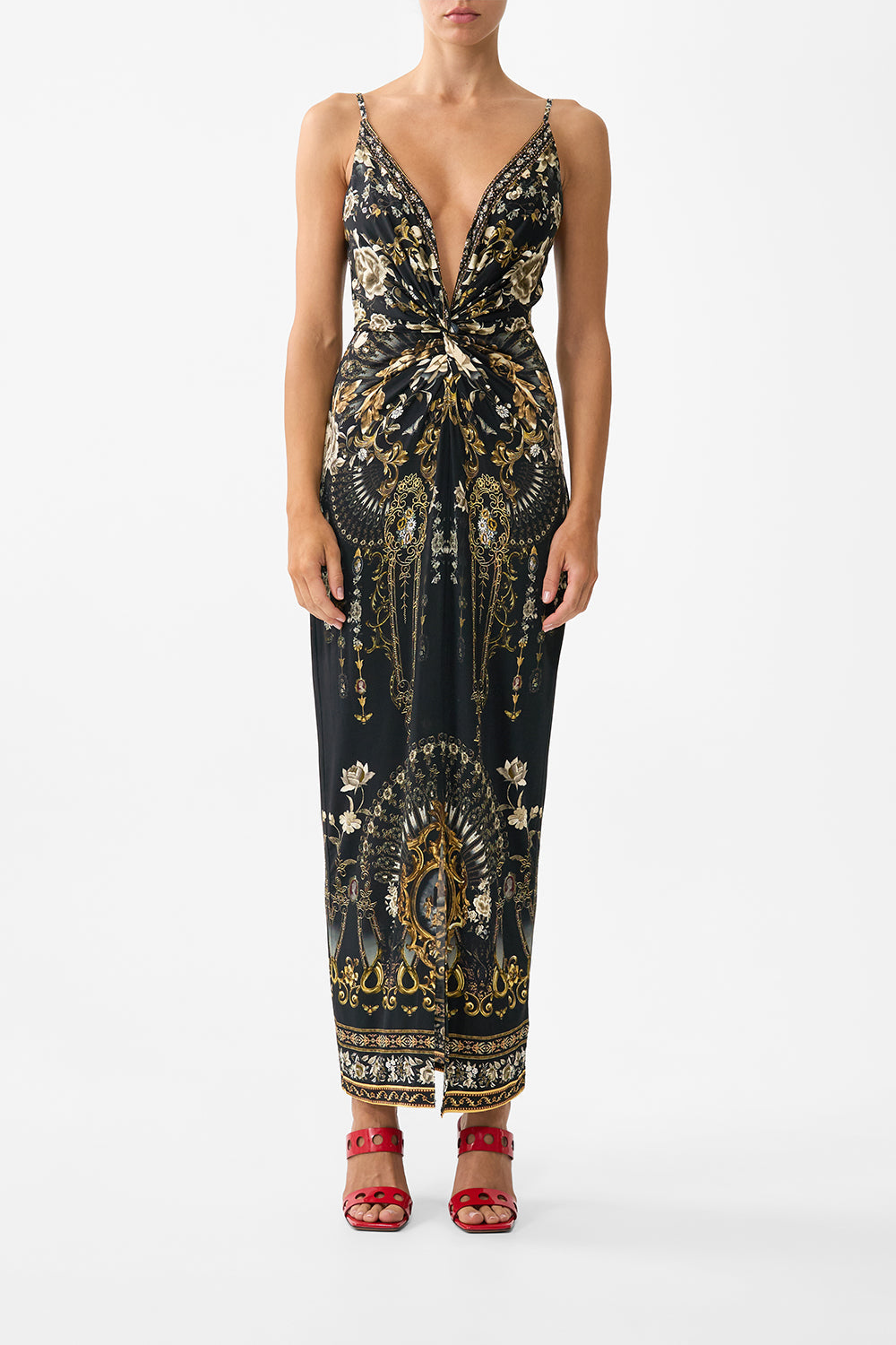 STRAPPY DRESS WITH TWIST FRONT FLAMENCO FOLKLORE