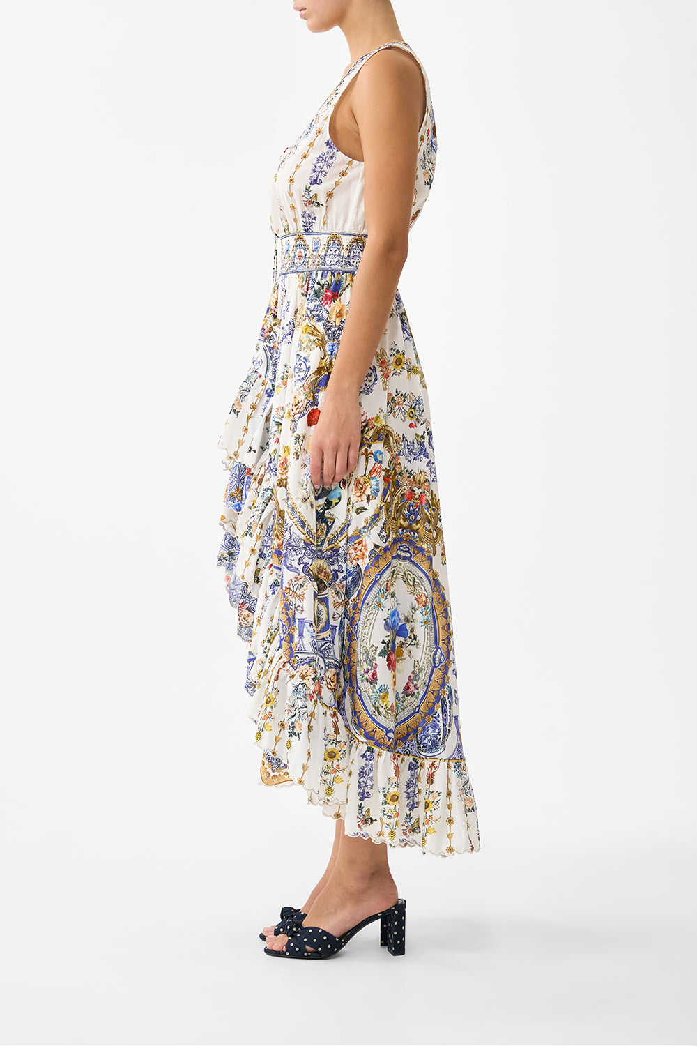 V NECKLINE HIGH LOW DRESS THE POTTERY PARLOUR