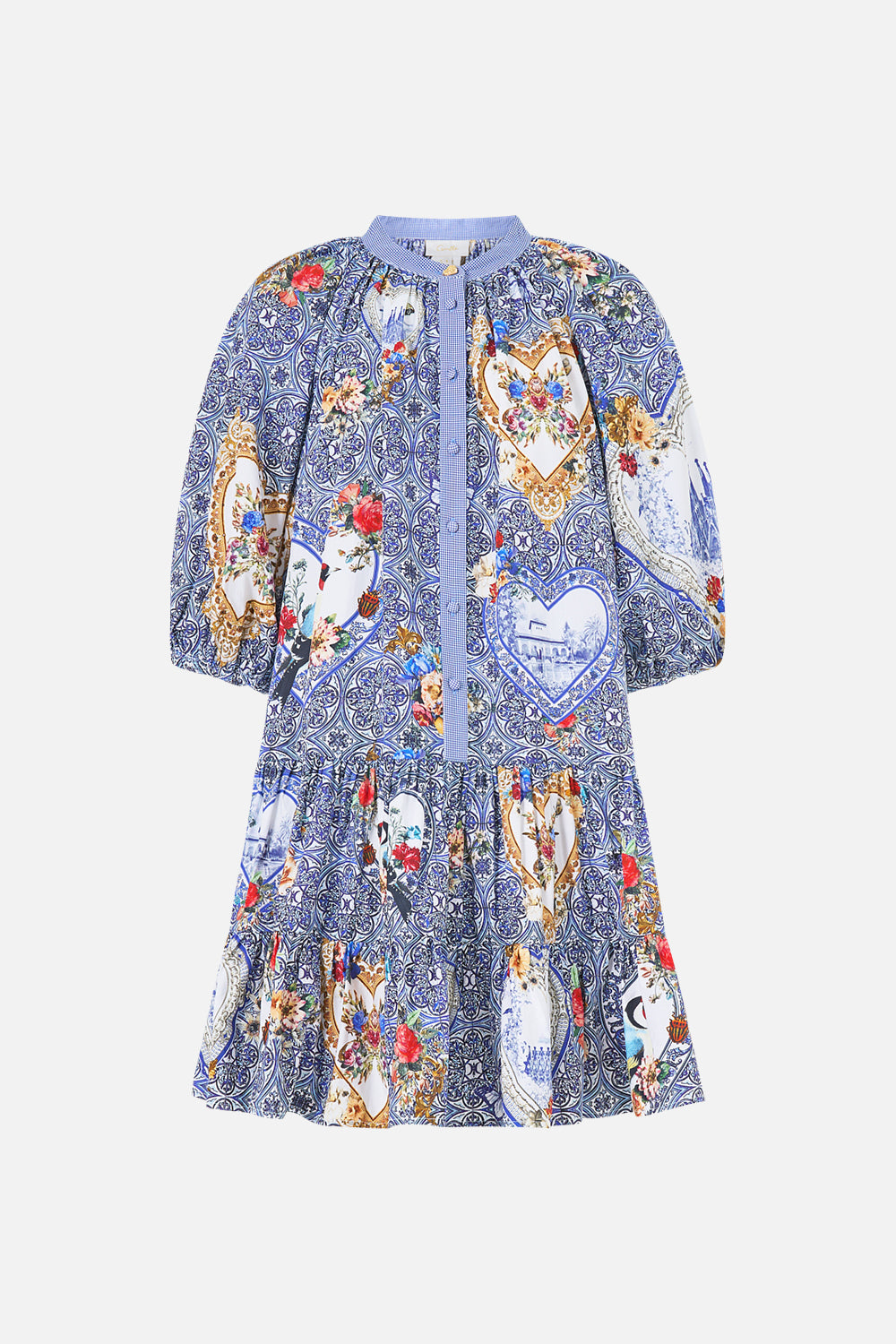 VESTIDO CAMISERO CON MANGAS ABULLONADAS THE POTTERY PARLOUR