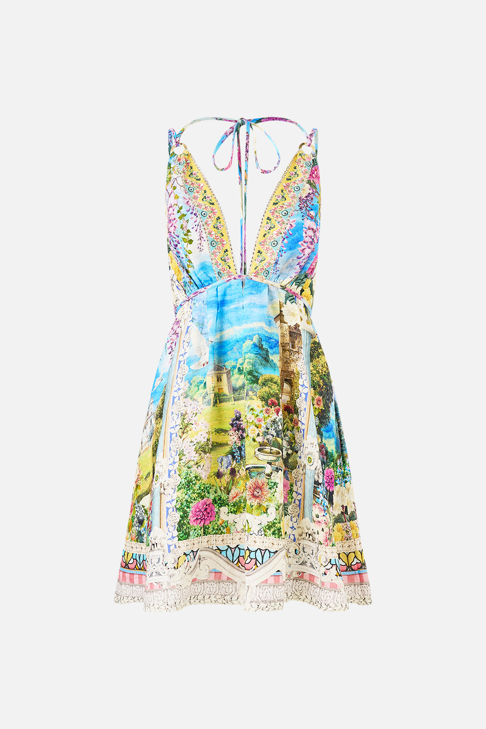 VESTIDO CORTO EVASÉ CON ADORNOS METÁLICOS NAVÀS NOUVEAU