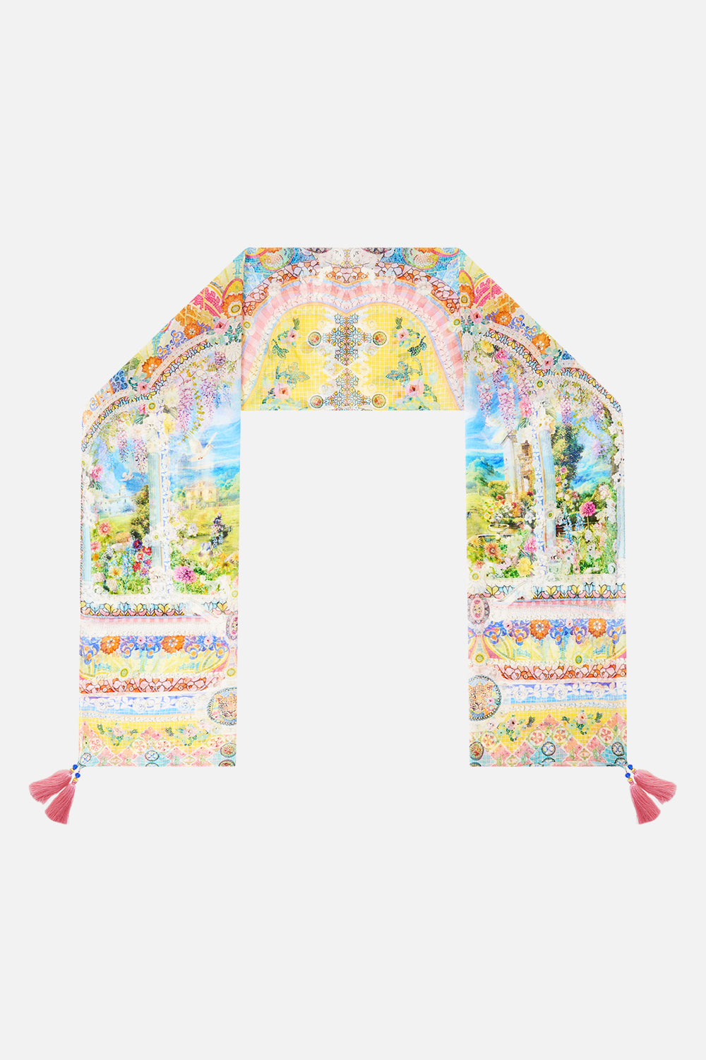 PAÑUELO LARGO DE GASA DE SEDA ARRUGADA NAVÀS NOUVEAU