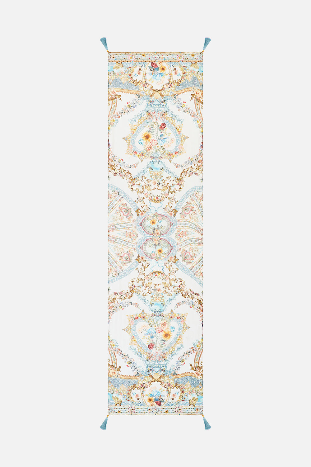 LONG SILK CRINKLE CHIFFON SCARF SEVILLE SWEETHEART