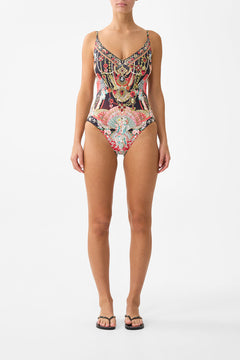 V NECK UNDERWIRE ONE PIECE W BACK CLOSURE DAUGHTERS OF DUENDE