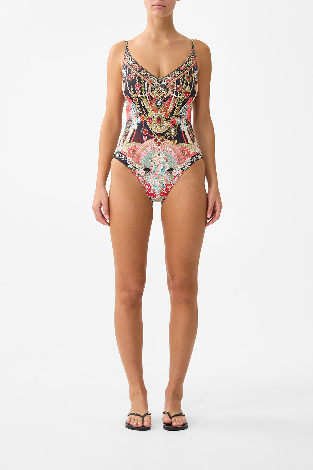 V NECK UNDERWIRE ONE PIECE W BACK CLOSURE DAUGHTERS OF DUENDE