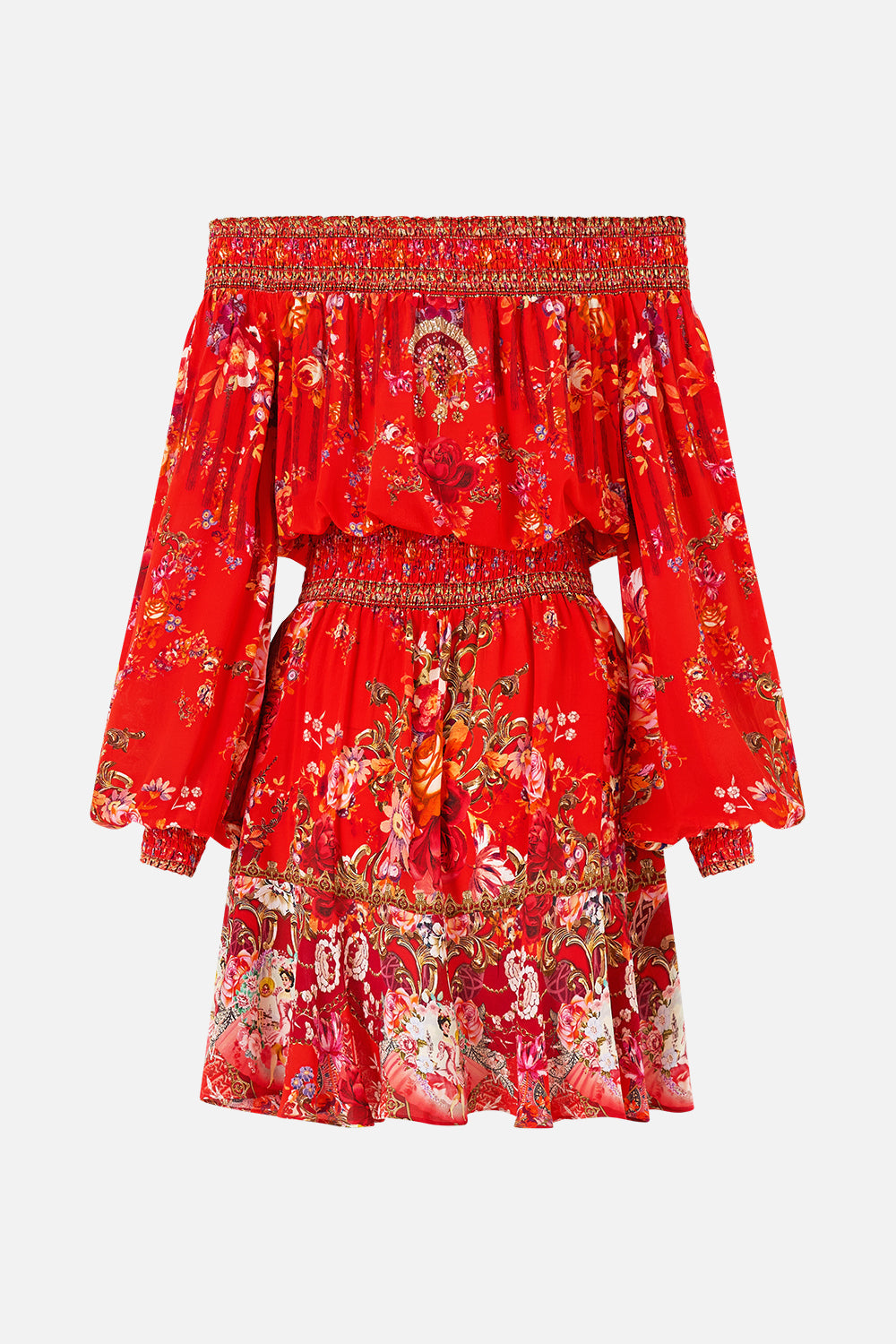 VESTIDO CORTO CON HOMBROS DESCUBIERTOS OLÉ OLÉ