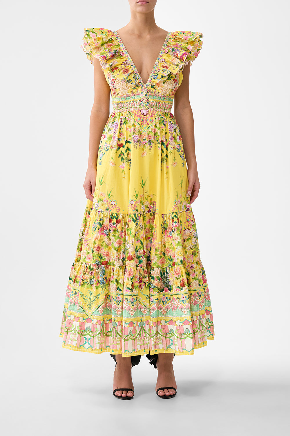 VESTIDO CON VOLANTES Y CUELLO CON VOLANTES LADY LIMONADA