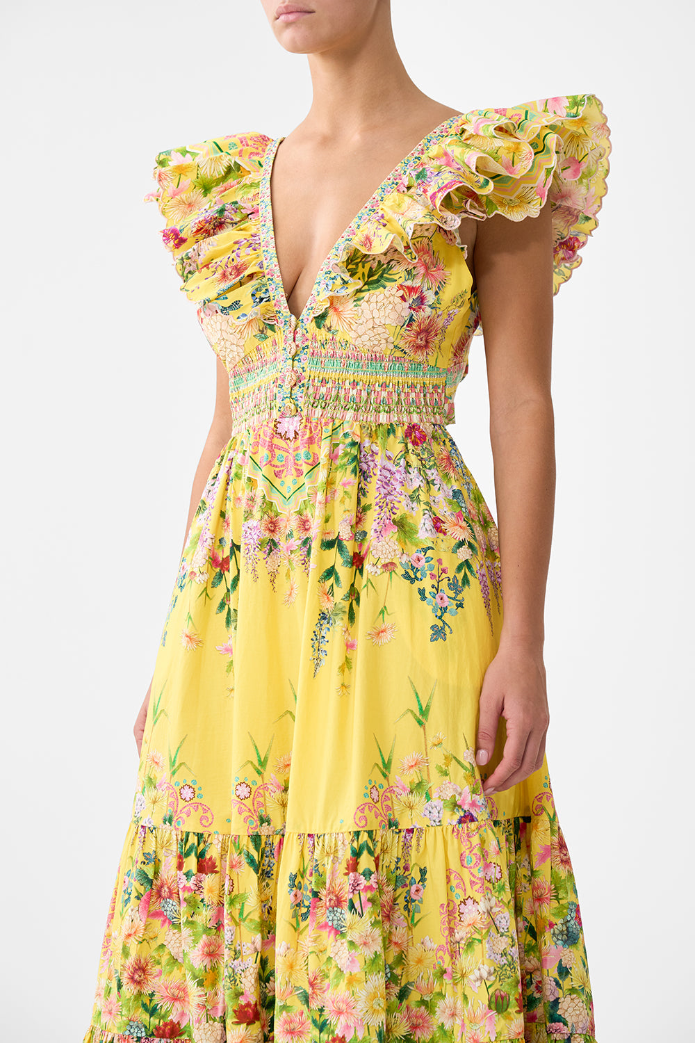 VESTIDO CON VOLANTES Y CUELLO CON VOLANTES LADY LIMONADA