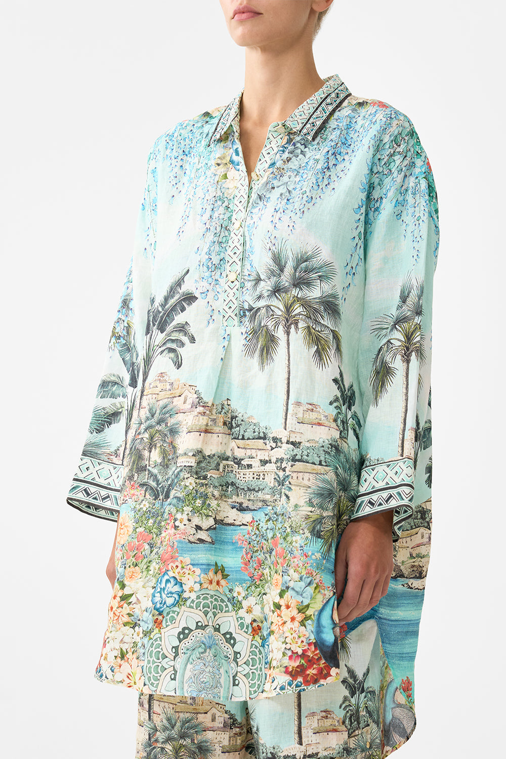 RELAXED HIGH LOW SHIRT DRESS BALEARIC BEBÉ