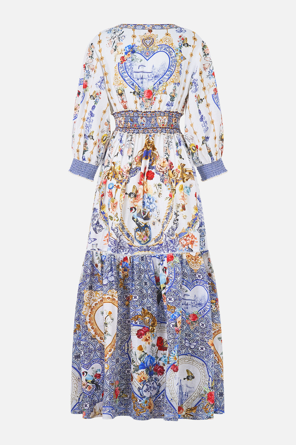 VESTIDO LARGO CON CINTURA FRUNCIDA THE POTTERY PARLOUR