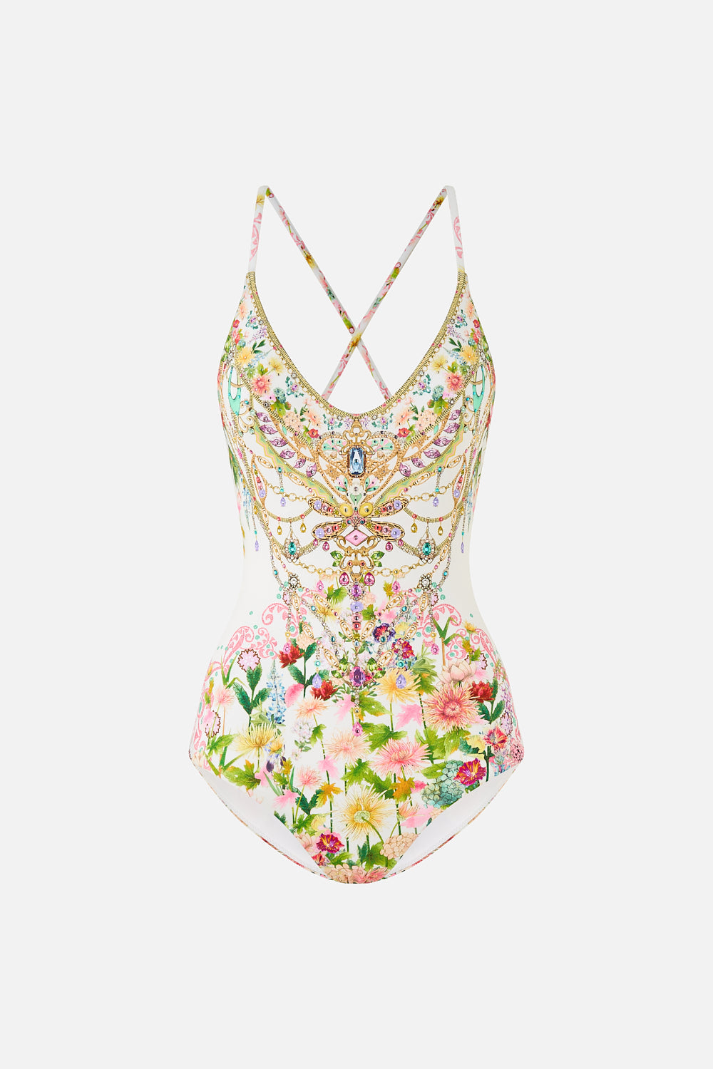 SCOOP NECK ONE PIECE WITH CROSS BACK STRAPS THE CALL OF CATALONIA