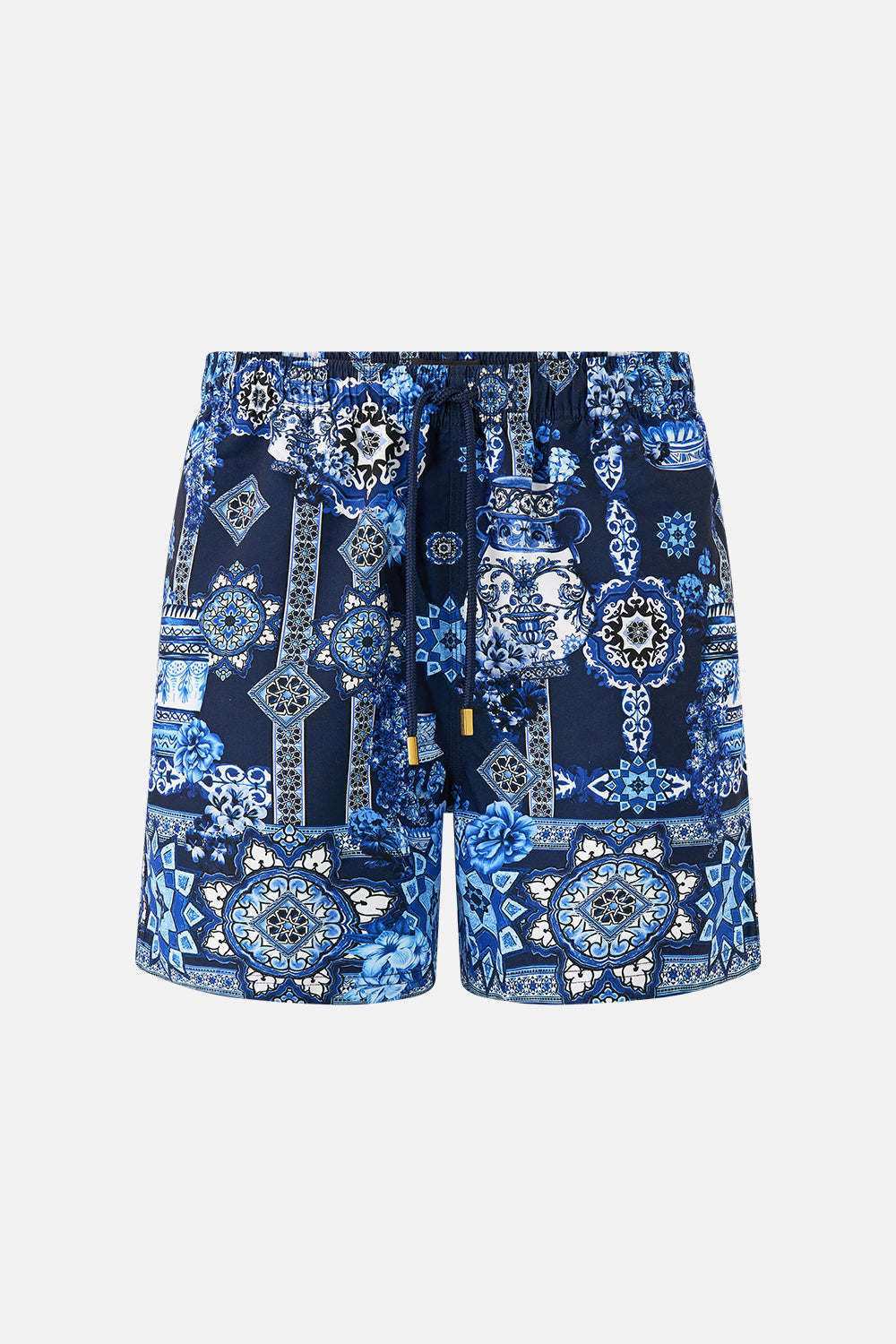 MID LENGTH BOARDSHORT WITH ELASTIC WAIST A TILED WONDERLAND