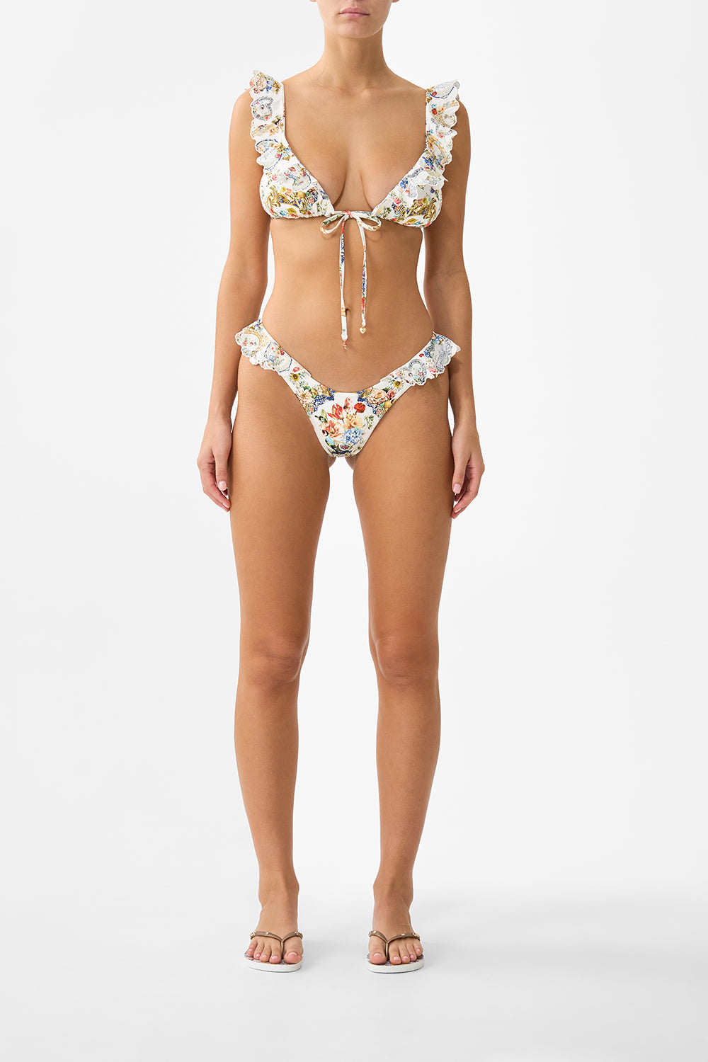 REGULAR BIKINI BOTTOM WITH FRILL SIDE THE POTTERY PARLOUR