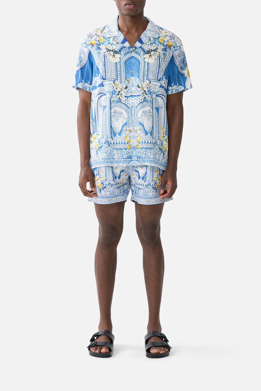 CAMISA DE MANGA CORTA CON CUELLO CUBANO DE NADA GRANADA