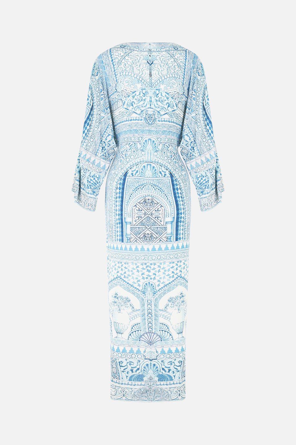 VESTIDO LARGO CON ABERTURA DELANTERA Y NUDO LA VIBRACIÓN DE LA ALHAMBRA