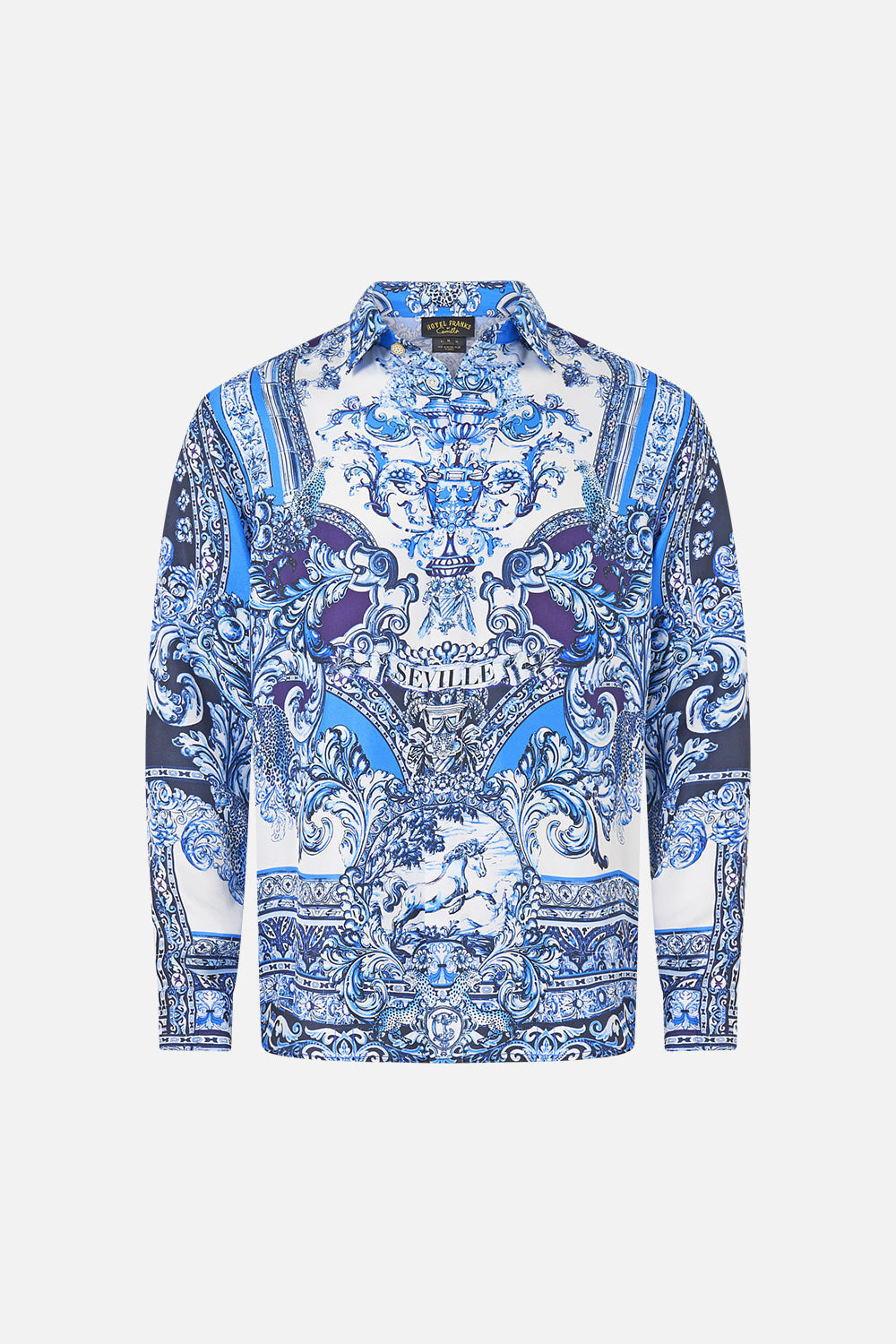 CAMISA DE MANGA LARGA CON TAPETA OCULTA UN PAÍS DE LAS MARAVILLAS DE AZULEJOS