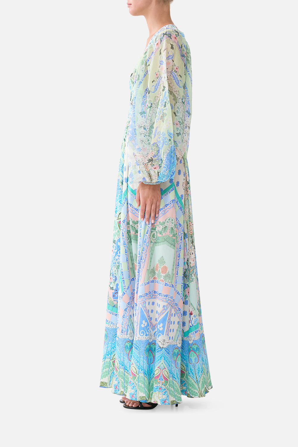 The Midsummer Mosaics Lace Up Front Long Dress | CAMILLA US CAMILLA The Midsummer Mosaics Lace Up Front Long Dress | CAMILLA US CAMILLA