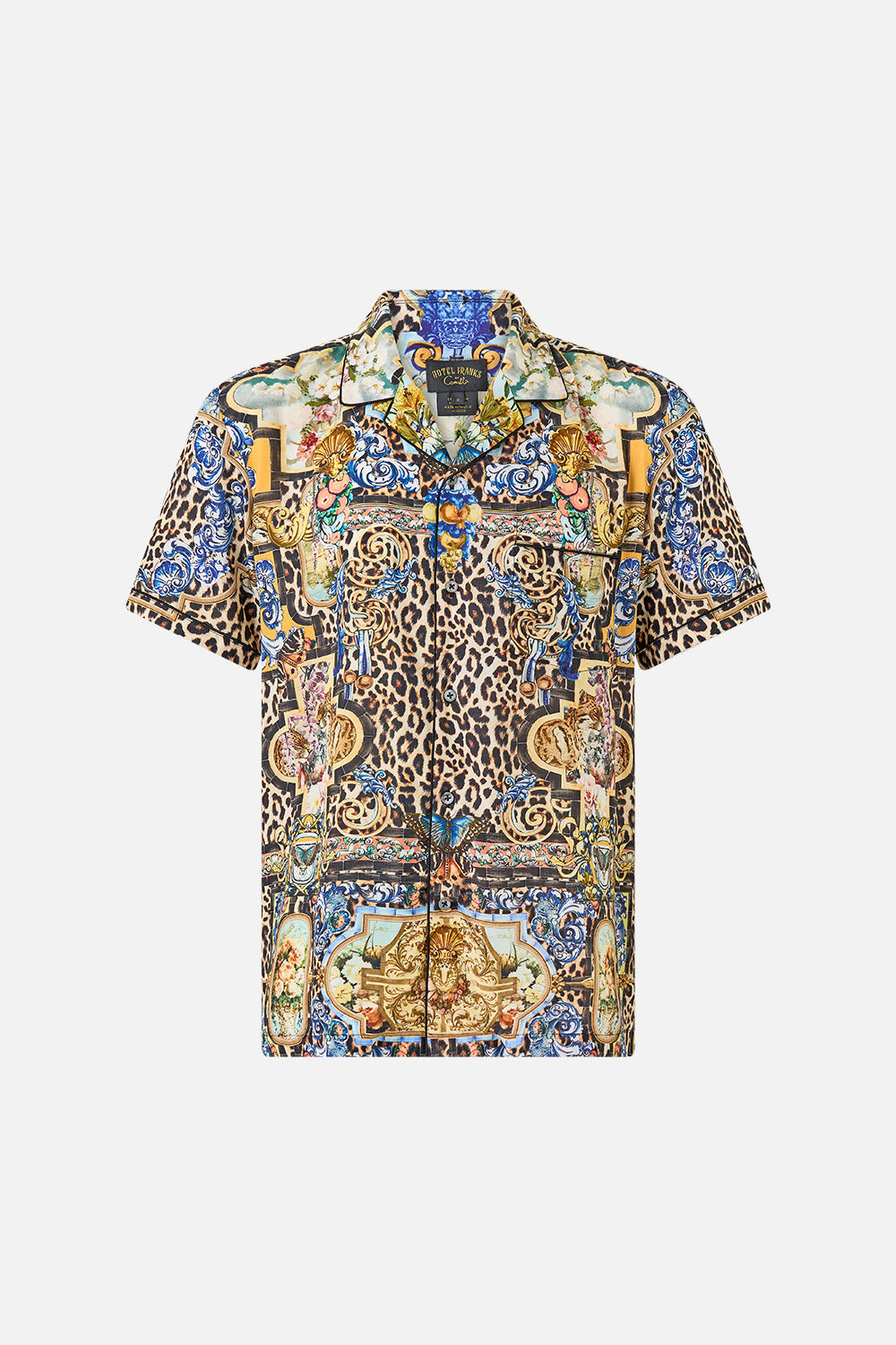CAMISA DE MANGA CORTA CON CUELLO CUBANO ESTILO SEVILLANO