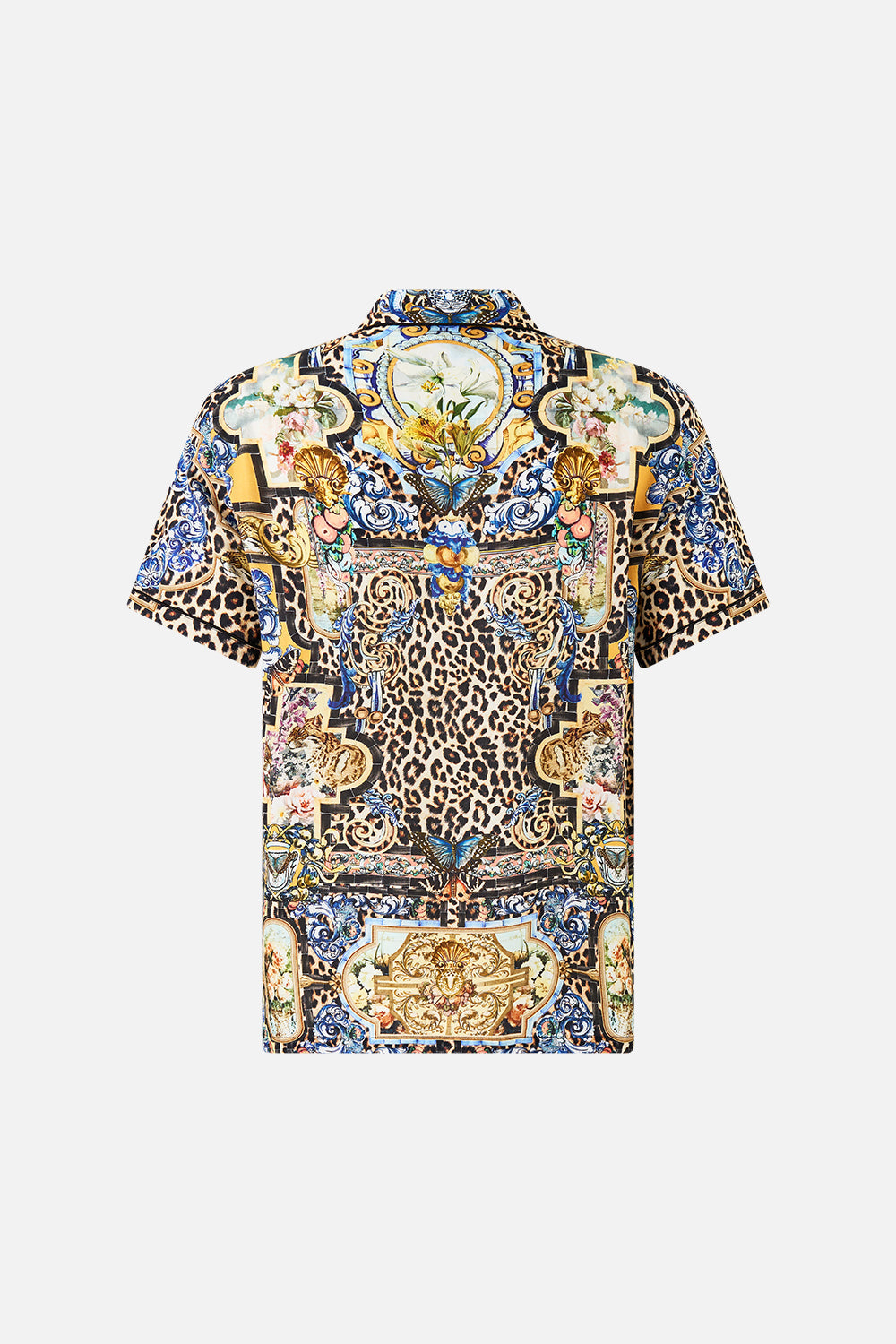 CAMISA DE MANGA CORTA CON CUELLO CUBANO ESTILO SEVILLANO