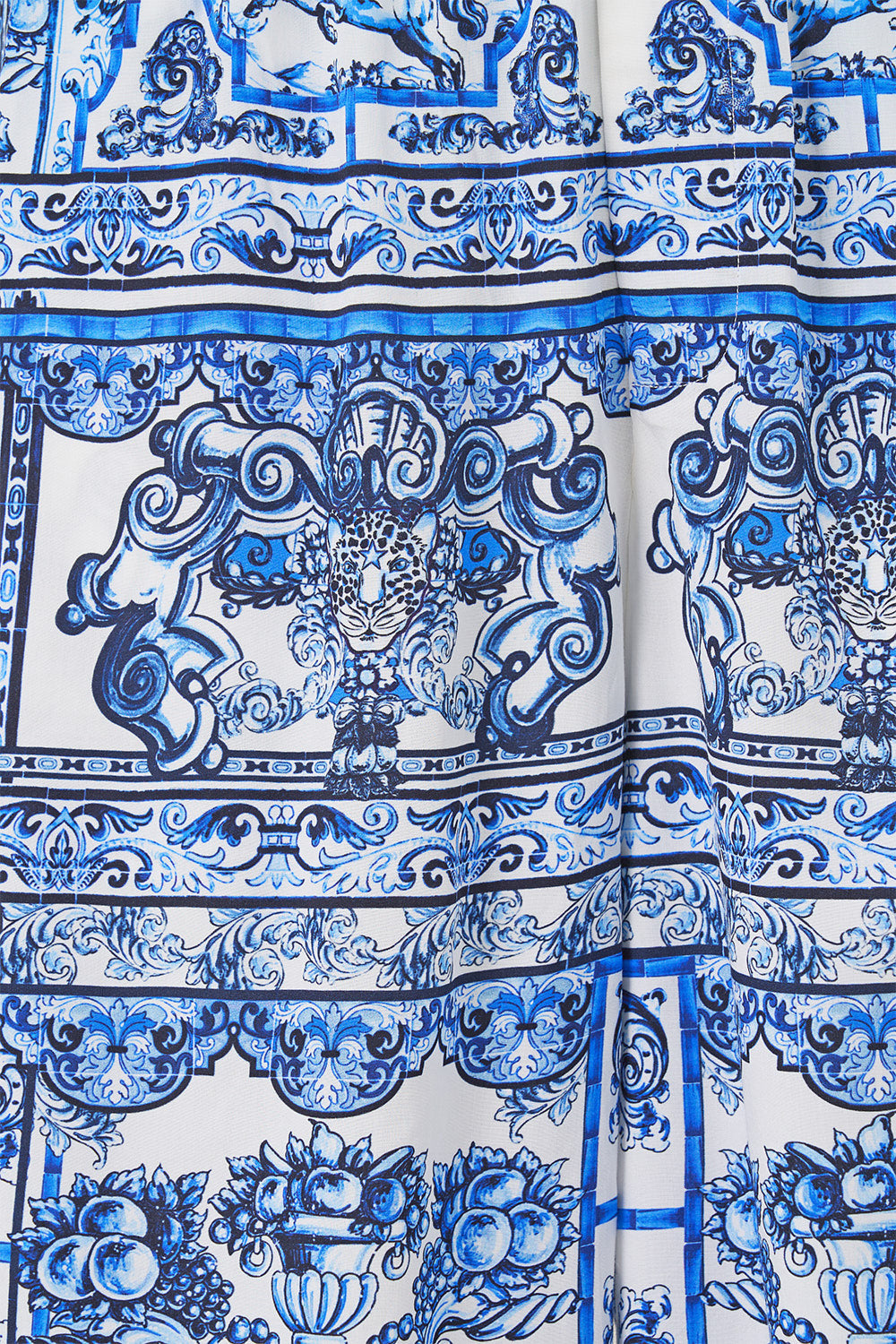 BAGGY LONG WALK SHORT WITH ELASTIC WAIST A TILED WONDERLAND