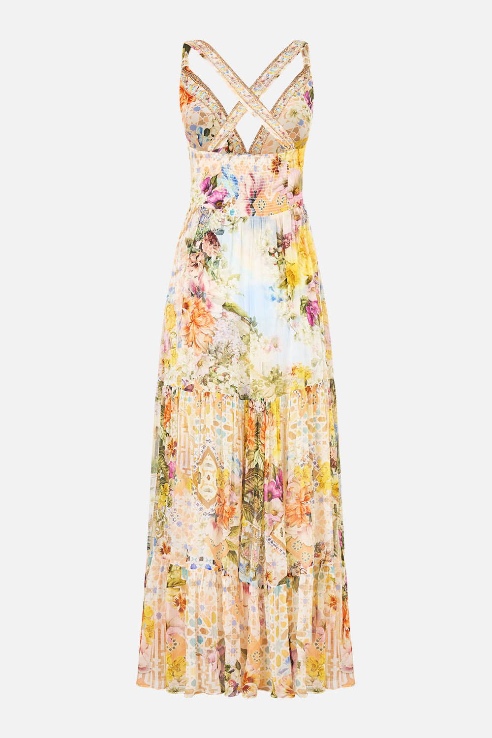 BEAD STRAP GATHERED PANEL DRESS THE ARCHITECTS OF ALCÁZAR