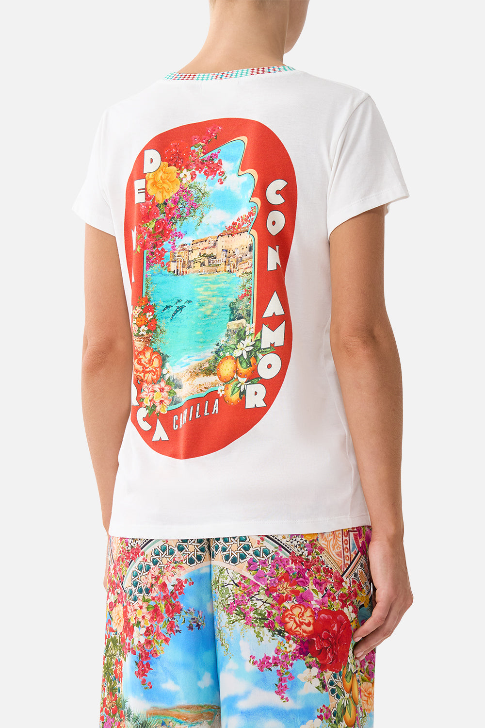CAMISETA CUELLO REDONDO CORTE AJUSTADO MEET ME IN MALLORCA