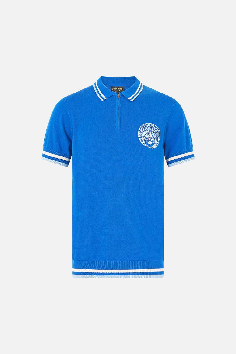 SHORT SLEEVE QUARTER ZIP KNIT POLO SHIRT DE NADA GRANADA