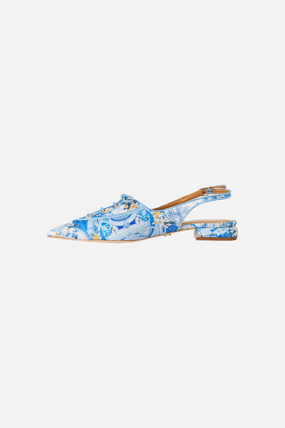ELENA ZAPATO CON PUNTA Y TALÓN ABIERTO CON CORDONES DE NADA GRANADA