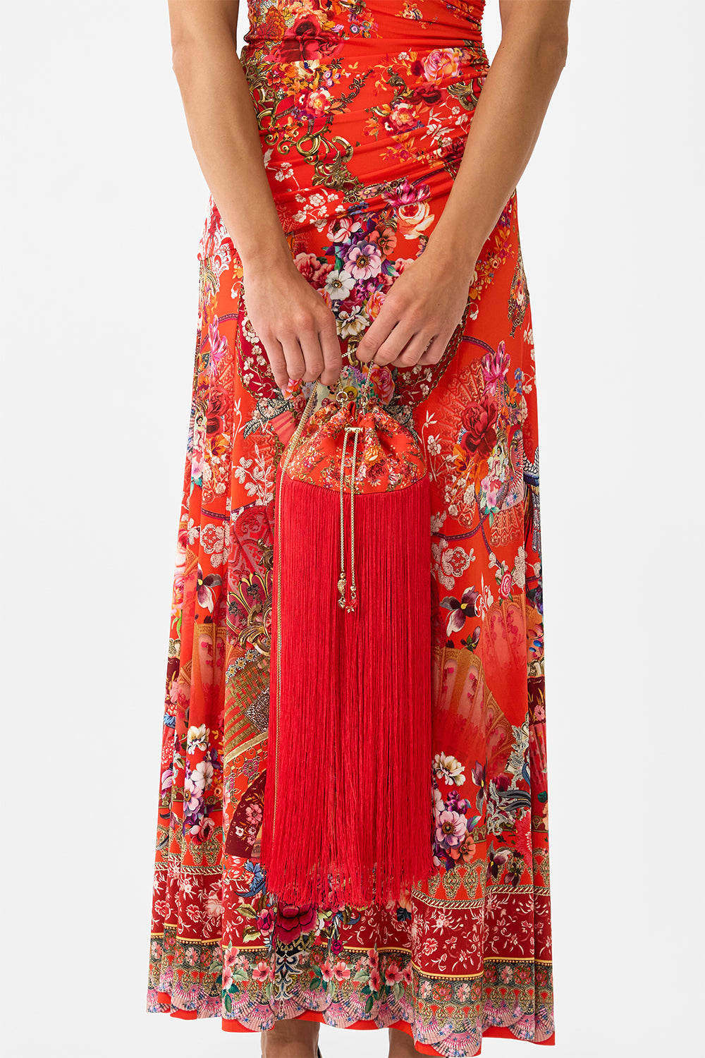 BOLSA CON CORDÓN Y FLECOS OLÉ OLÉ