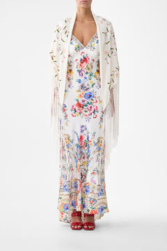 MACRAME SHAWL SOLID CREAM