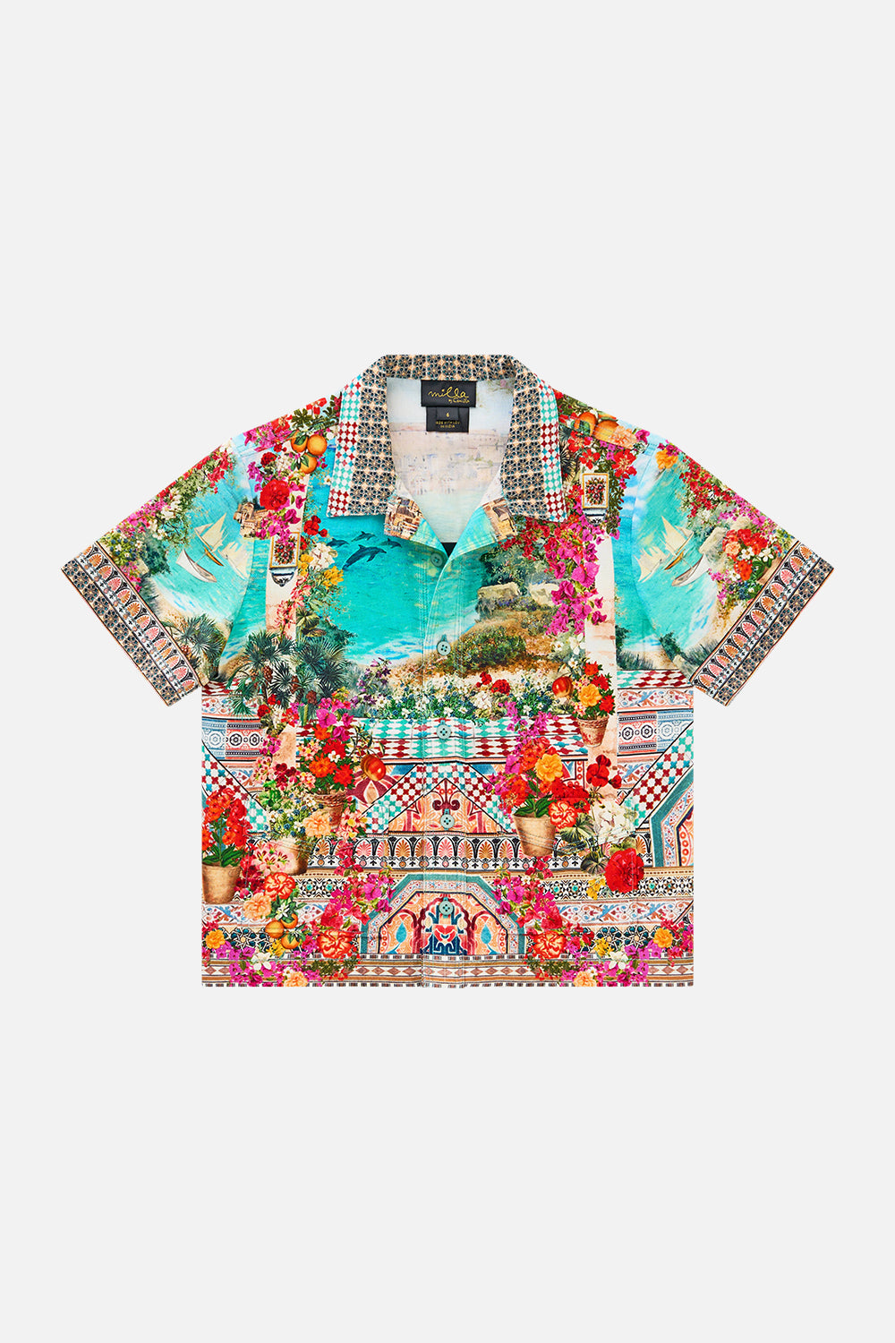 BOYS SHORT SLEEVE CABANA SHIRT MEET ME IN MALLORCA