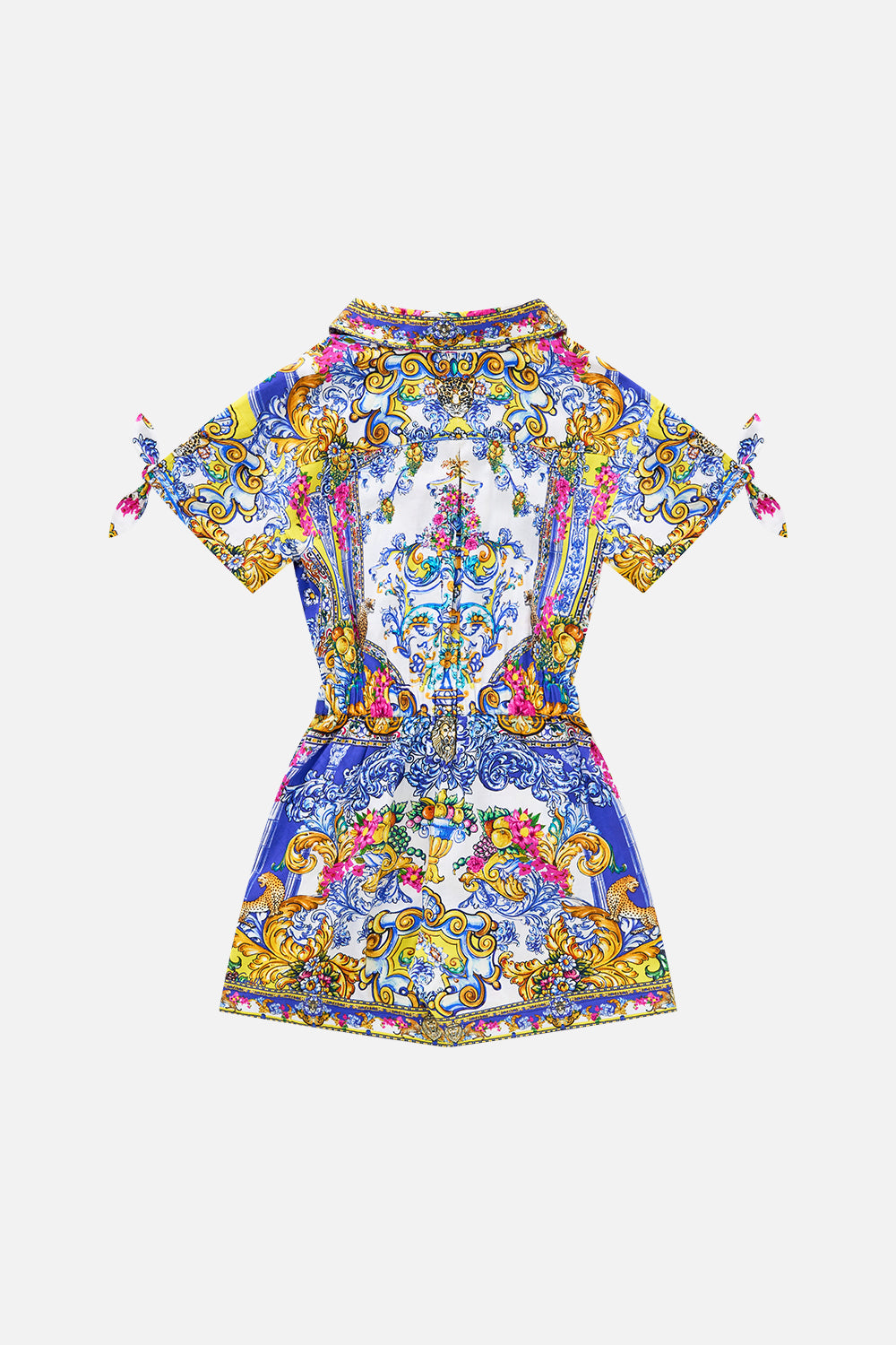 CAMISA DE NIÑO MONO CON MANGA CORTA ANUDADA ESPAÑA NIRVANA