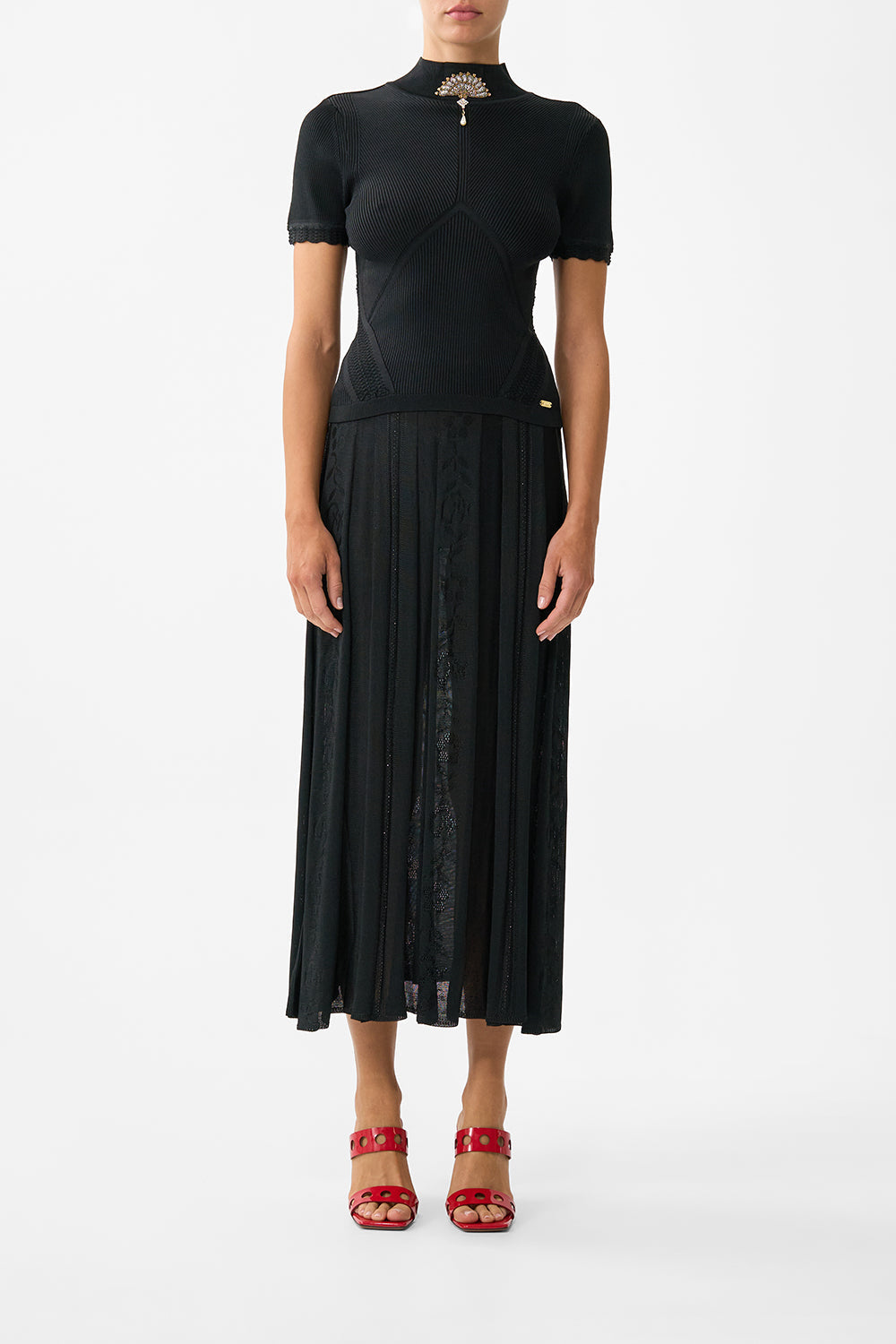 TOP TEJIDO CUELLO ALTO FOLCLORE FLAMENCO