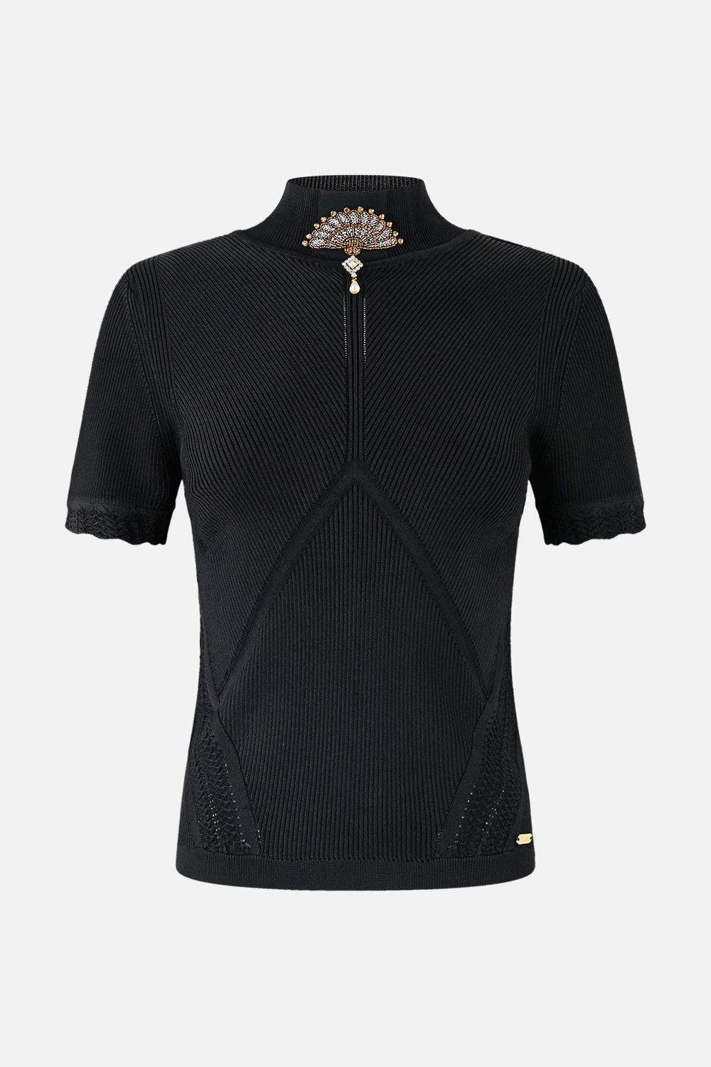 TOP TEJIDO CUELLO ALTO FOLCLORE FLAMENCO