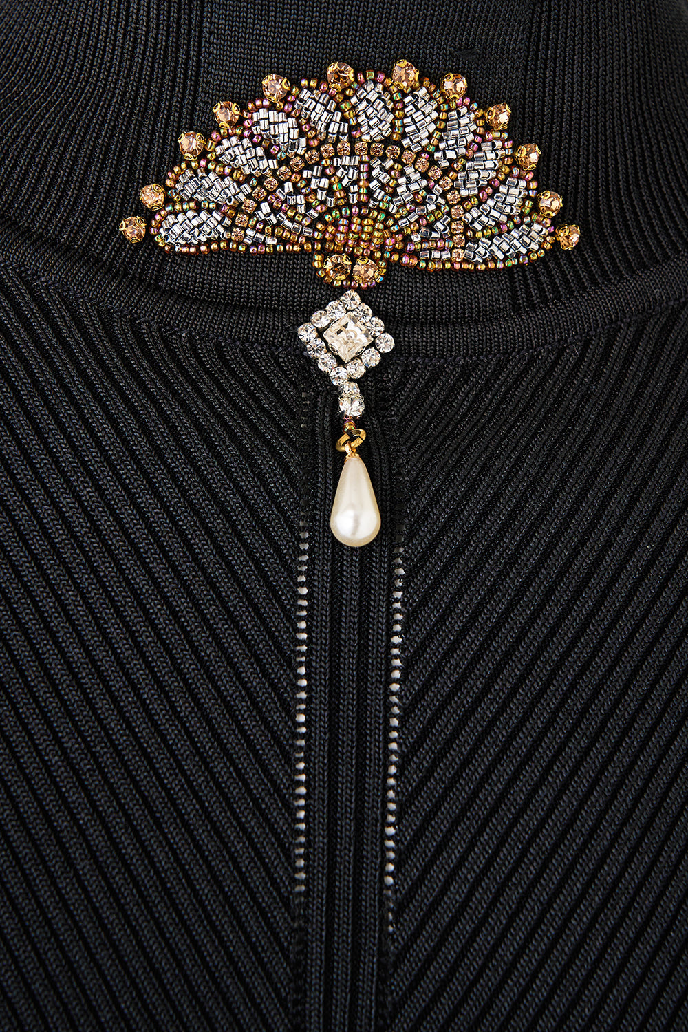 TOP TEJIDO CUELLO ALTO FOLCLORE FLAMENCO