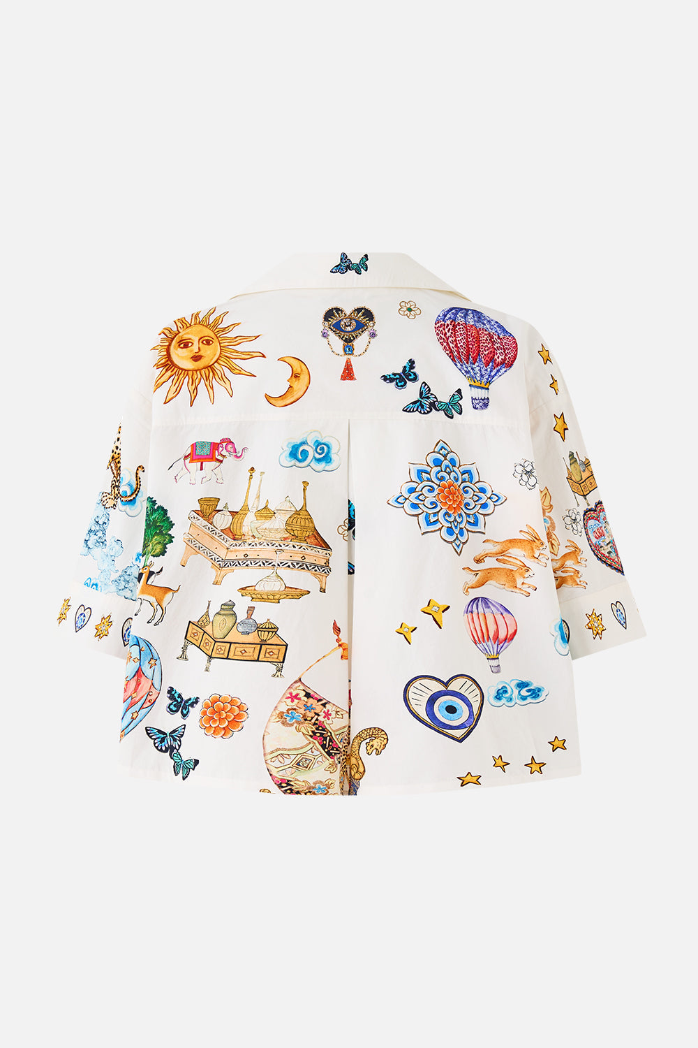 BLUSA CORTA CON CUELLO CAMISERO KAPADOKYA KITSCH