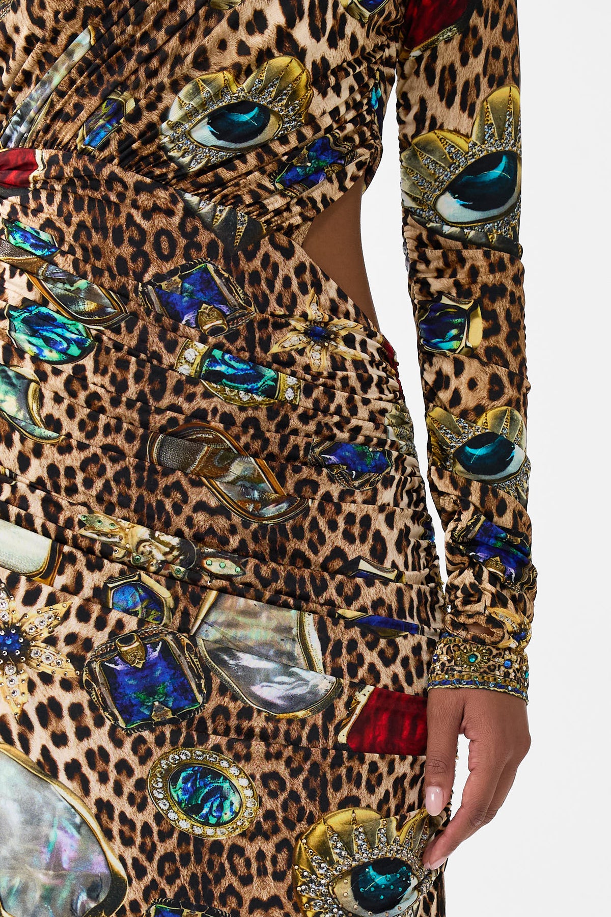 ONE SHOULDER JERSEY CUT OUT DRESS NAZAR NIRVANA