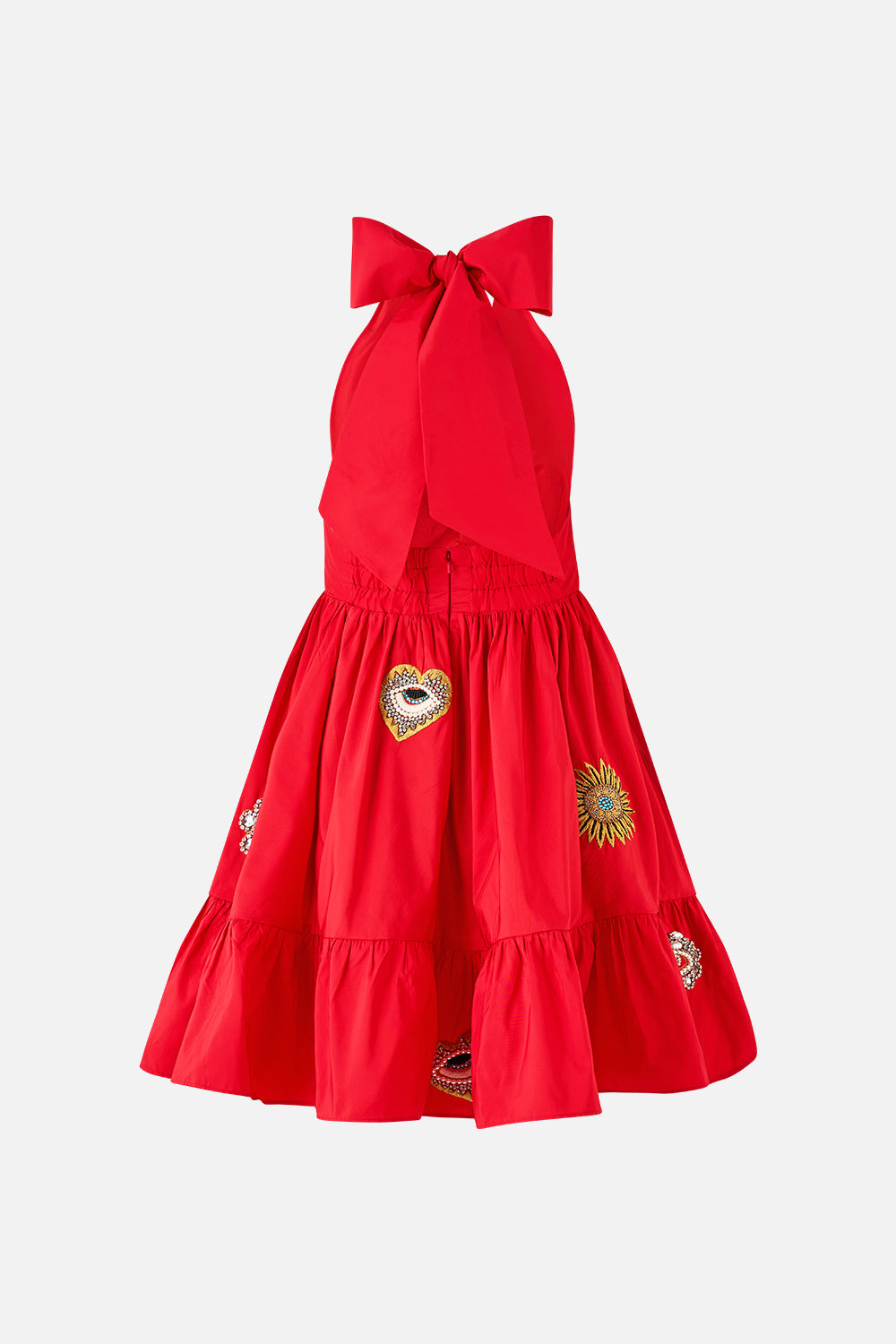MINIVESTIDO HALTER CON VOLANTES EN EL BAJO NAZAR NIRVANA
