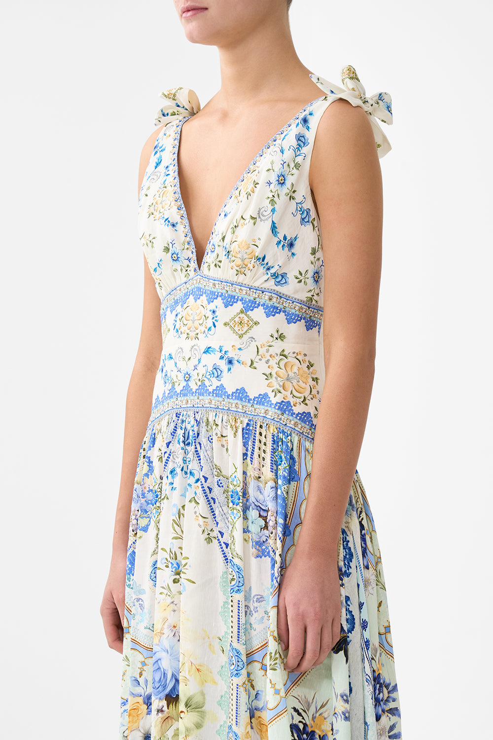 VESTIDO CON TIRANTES DE LAZO MY HOMESPUN HEART
