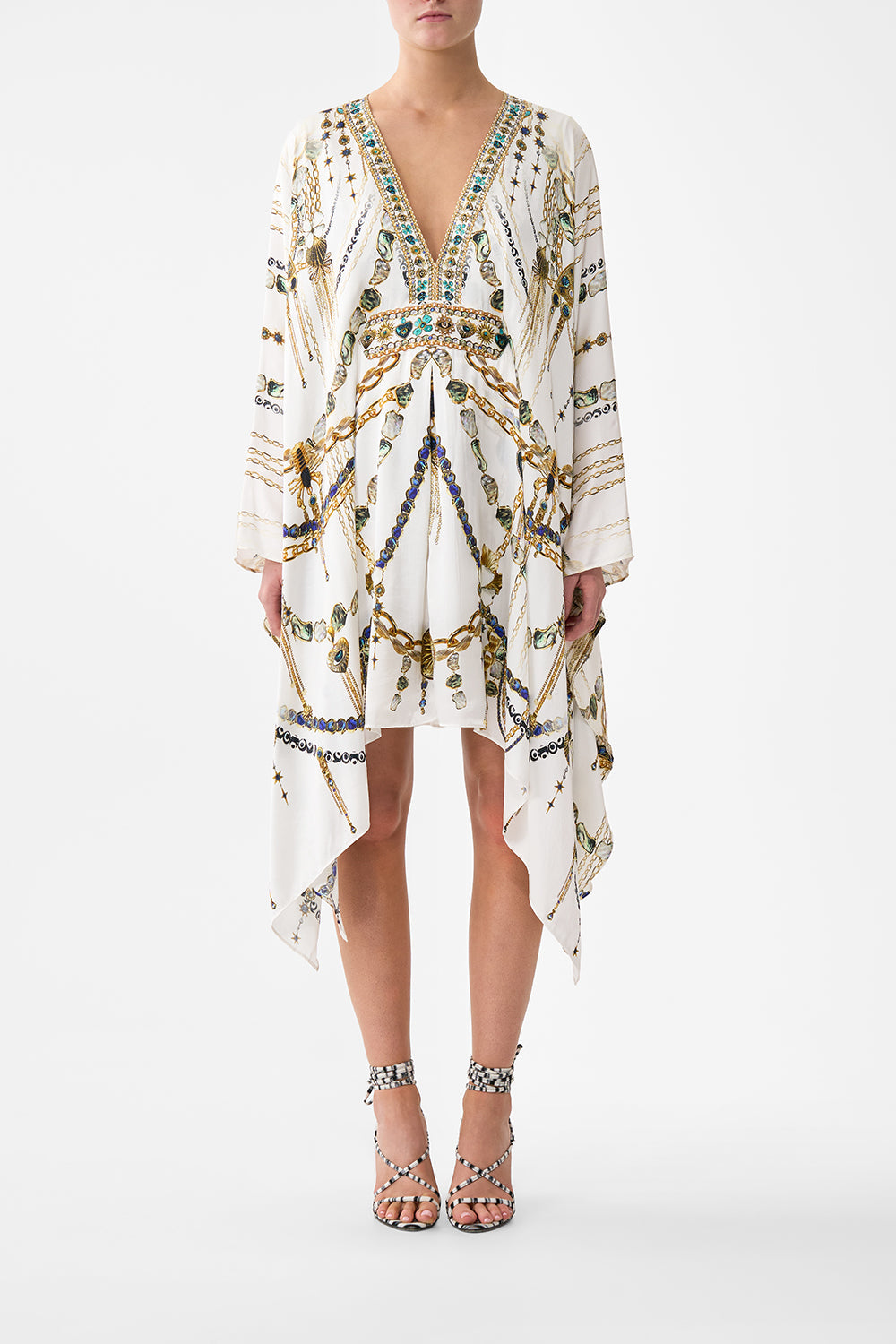 SHORT KAFTAN WITH WAIST TAB CHAIN GANG