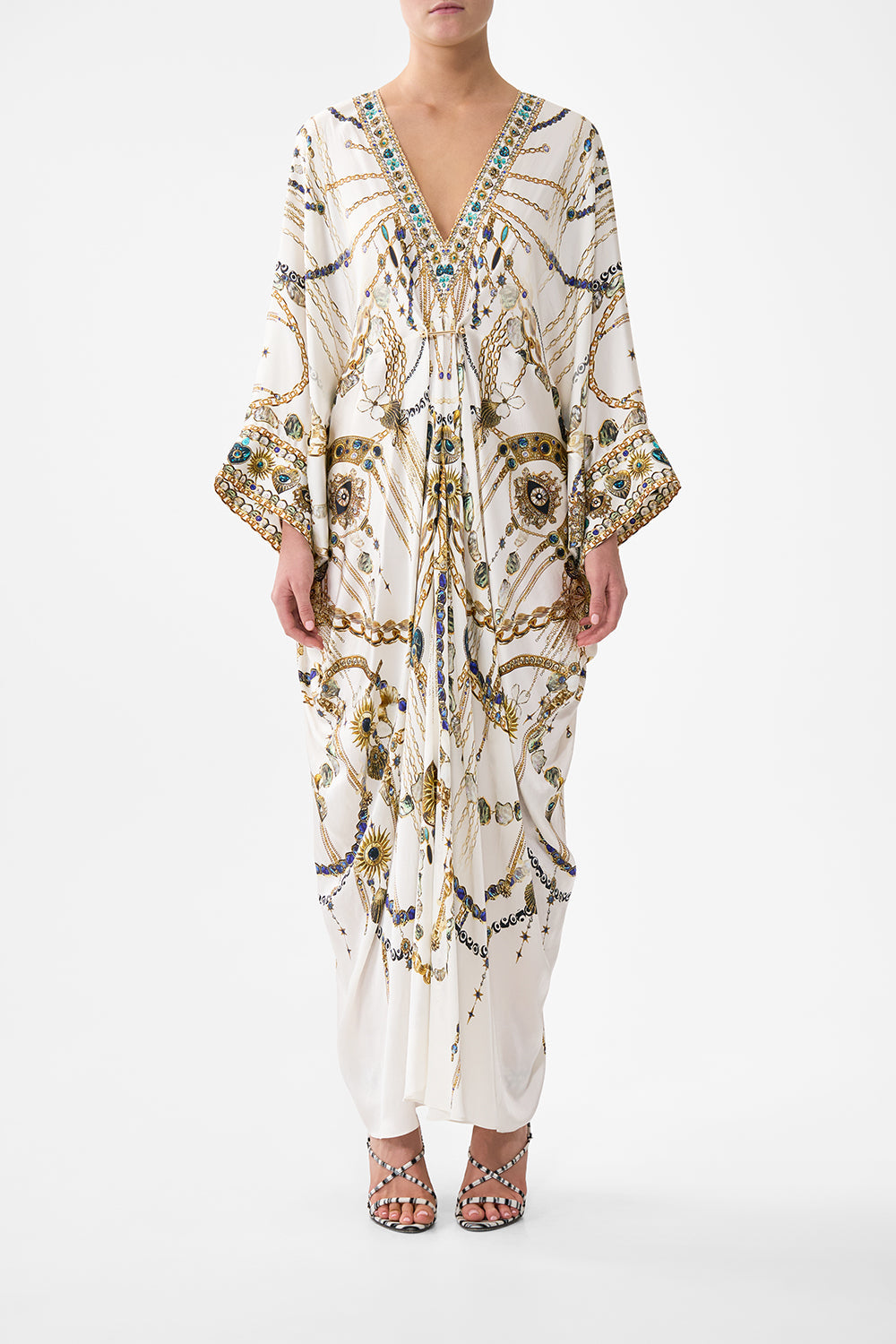 PIERCED V NECK KAFTAN CHAIN GANG