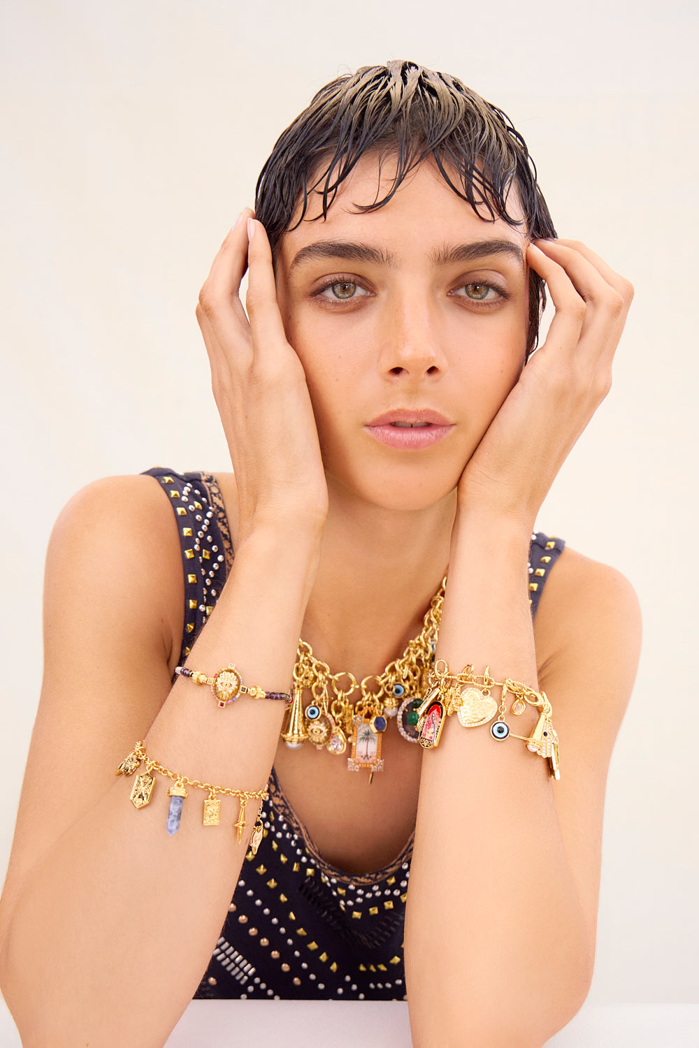 PULSERA CON DIJES BOHEMIAN BABYLON ORO
