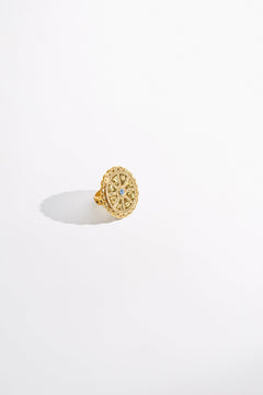 BOHEMIAN BABYLON STATEMENT CIRCLE RING GOLD