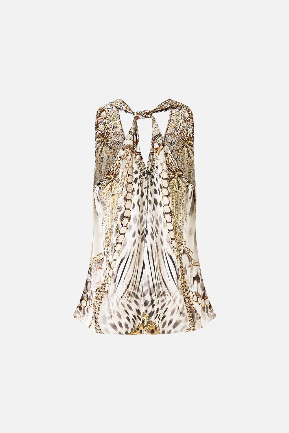 V-NECK TOP WITH KNOT BACK LADY LIONHEART