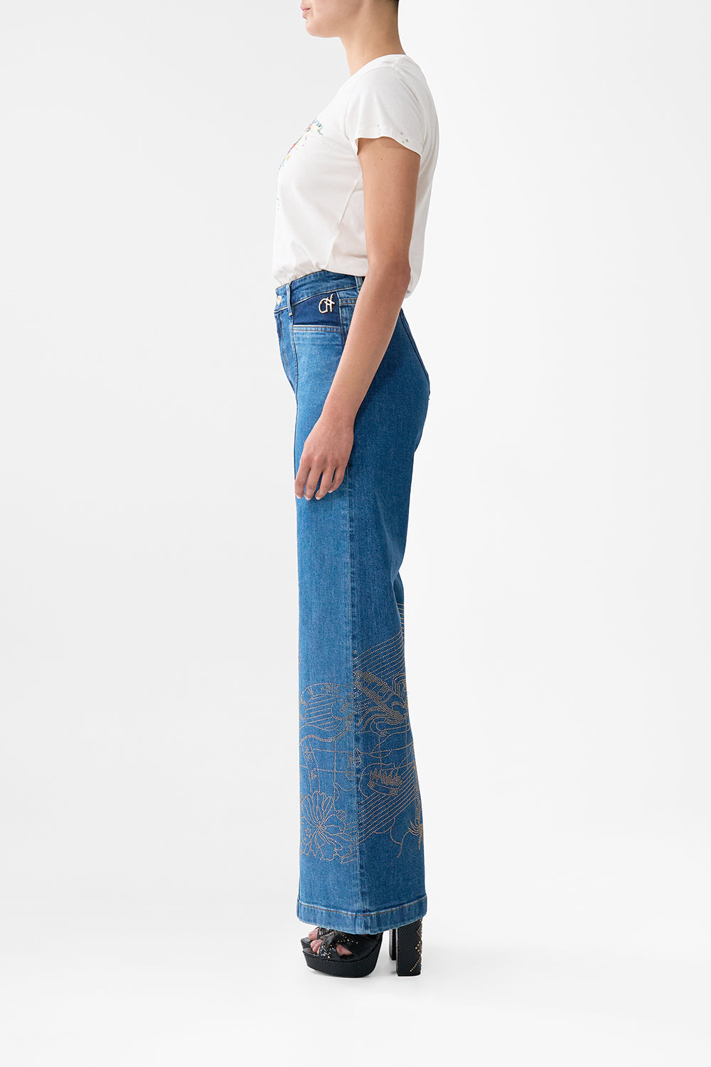 Denim Jenna Zodiac Zone High Waisted Flare | CAMILLA US – CAMILLA