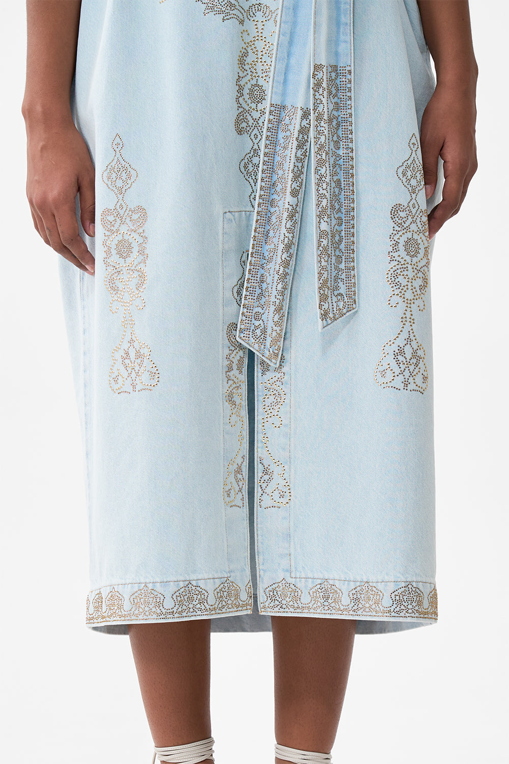 ALIKA ISTANBUL ALCHEMY BELTED KAFTAN DENIM